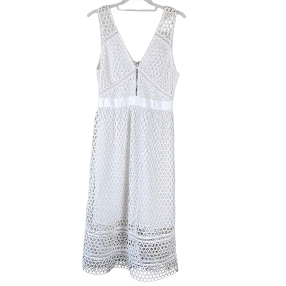Abercrombie & Fitch White Lace Midi Dress S - Picture 2 of 14